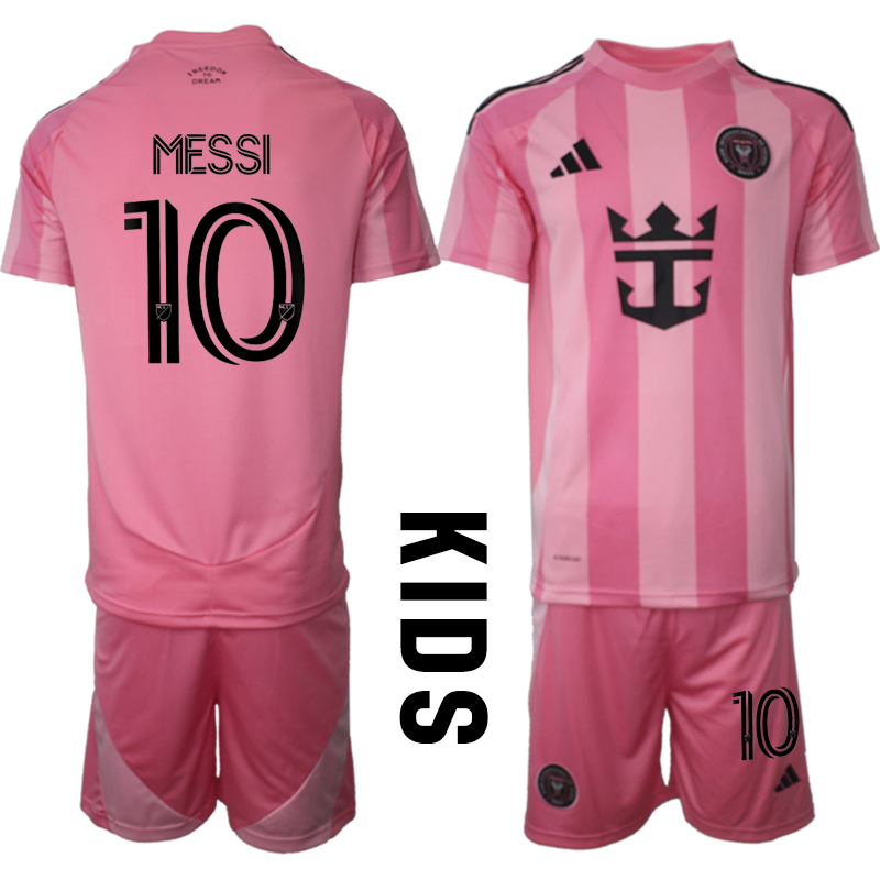 Youth 2025-2026 Club Inter Milan CF home Pink 10 Soccer Jersey